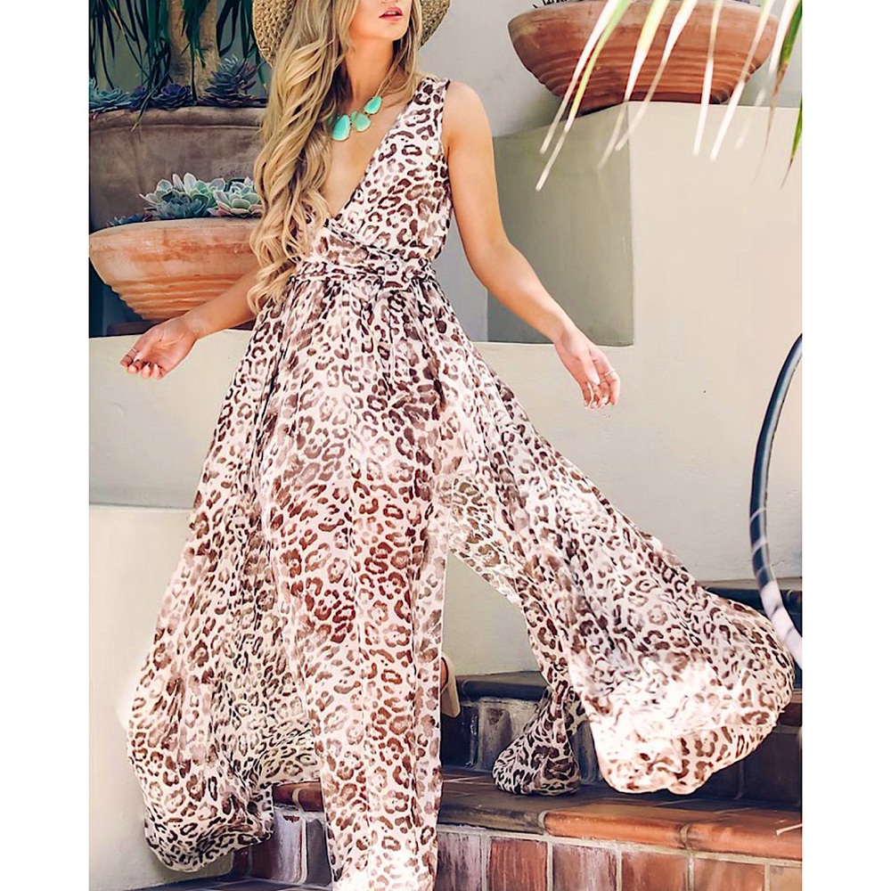 Vici Diana Leopard Maxi Dress